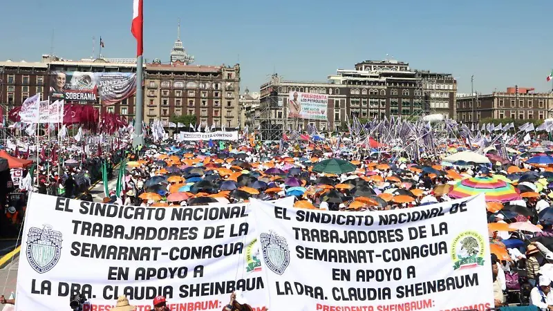 Sheinbaum da mensaje en el Zócalo sobre relación con EU